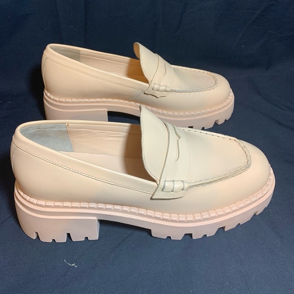 Free People Lyra Lug Sole Penny Loafer Shoes Women Size 8.5 Platform Chunky - Picture 4 of 8